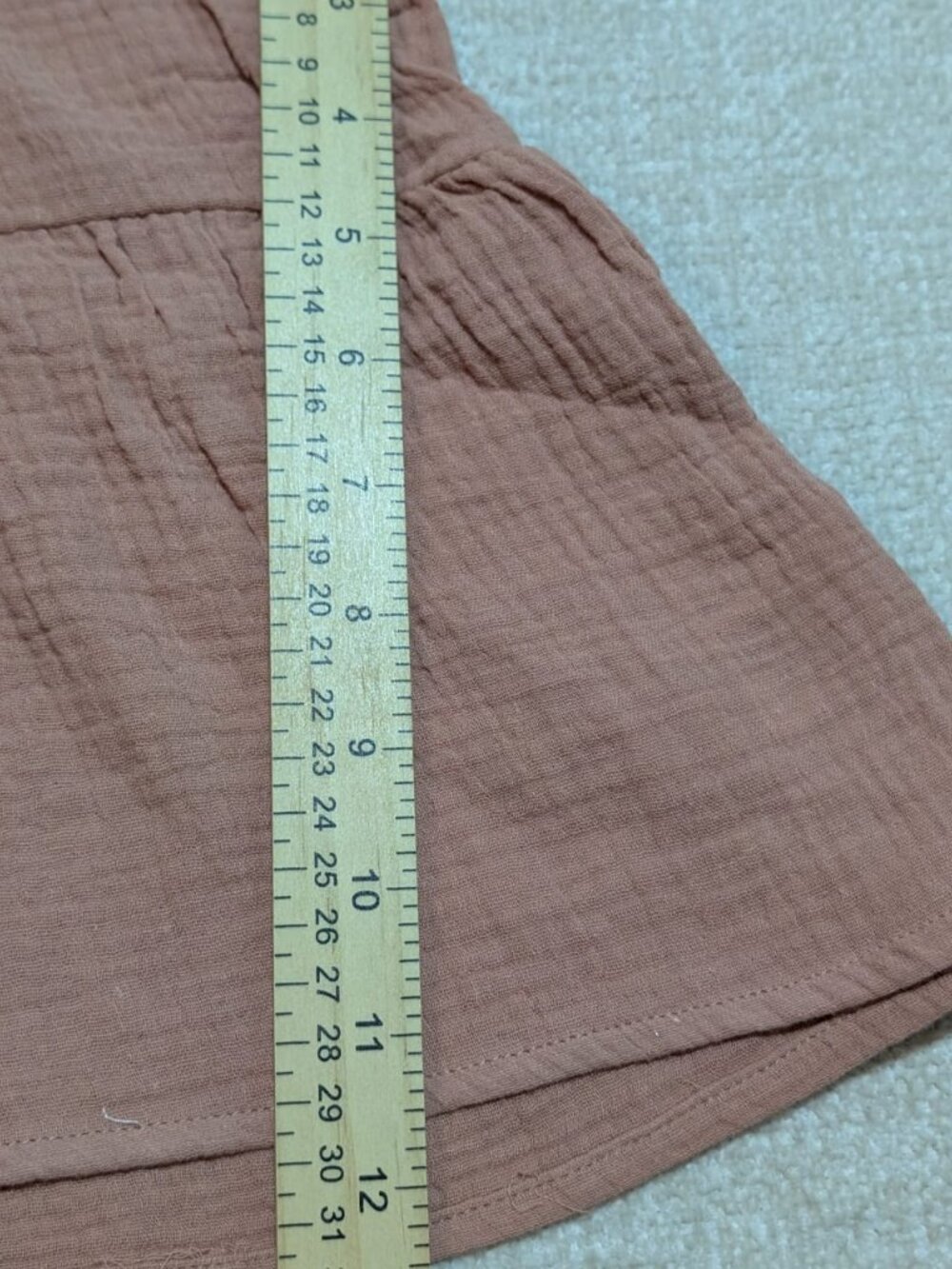 New In Dusty Rose Cotton Gauze Babydoll Top Size L NWT - Picture 6 of 7